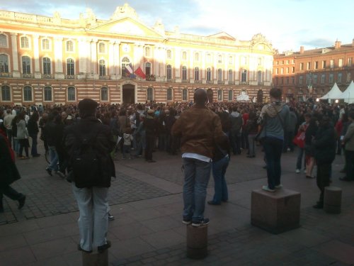 Leute auf dem Place du Capitole